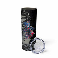 Teddy Bear Hip Hop Graffiti Street Art Skinny Tumbler Crown Shades and Colorful Spray Paint Design - Wonder Print Shop