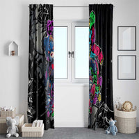 Teddy Bear Hip Hop Graffiti Street Art Window Curtain Crown Shades and Colorful Spray Paint Design - Wonder Print Shop