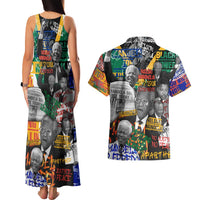 Nelson Mandela Couples Matching Tank Maxi Dress and Hawaiian Shirt Street Spray Art Recreating The Life Of A Great Man - Wonder Print Shop