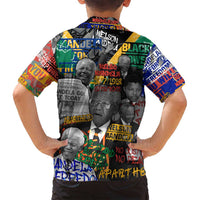 Nelson Mandela Family Matching Off Shoulder Maxi Dress and Hawaiian Shirt Street Spray Art Recreating The Life Of A Great Man - Wonder Print Shop
