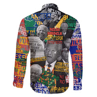 Nelson Mandela Family Matching Off Shoulder Maxi Dress and Hawaiian Shirt Street Spray Art Recreating The Life Of A Great Man - Wonder Print Shop