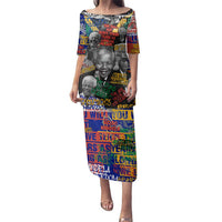 Nelson Mandela Family Matching Puletasi and Hawaiian Shirt Street Spray Art Recreating The Life Of A Great Man - Wonder Print Shop