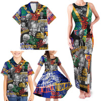 Nelson Mandela Family Matching Tank Maxi Dress and Hawaiian Shirt Street Spray Art Recreating The Life Of A Great Man - Wonder Print Shop