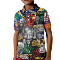 Nelson Mandela Kid Polo Shirt Street Spray Art Recreating The Life Of A Great Man - Wonder Print Shop