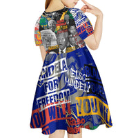 Nelson Mandela Kid Short Sleeve Dress Street Spray Art Recreating The Life Of A Great Man - Wonder Print Shop