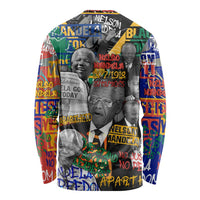 Nelson Mandela Long Sleeve Shirt Street Spray Art Recreating The Life Of A Great Man - Wonder Print Shop