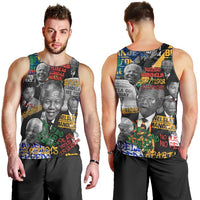 Nelson Mandela Men Tank Top Street Spray Art Recreating The Life Of A Great Man - Wonder Print Shop