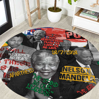 Nelson Mandela Round Carpet Street Spray Art Recreating The Life Of A Great Man - Wonder Print Shop