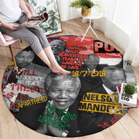 Nelson Mandela Round Carpet Street Spray Art Recreating The Life Of A Great Man - Wonder Print Shop