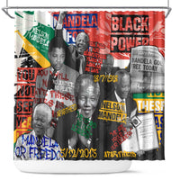 Nelson Mandela Shower Curtain Street Spray Art Recreating The Life Of A Great Man - Wonder Print Shop
