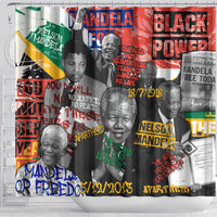 Nelson Mandela Shower Curtain Street Spray Art Recreating The Life Of A Great Man - Wonder Print Shop