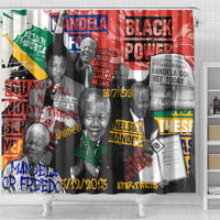 Nelson Mandela Shower Curtain Street Spray Art Recreating The Life Of A Great Man - Wonder Print Shop