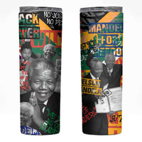 Nelson Mandela Skinny Tumbler Street Spray Art Recreating The Life Of A Great Man - Wonder Print Shop