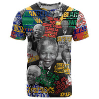 Nelson Mandela T Shirt Street Spray Art Recreating The Life Of A Great Man - Wonder Print Shop