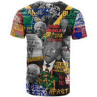 Nelson Mandela T Shirt Street Spray Art Recreating The Life Of A Great Man - Wonder Print Shop