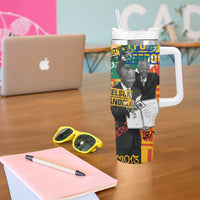 Nelson Mandela Tumbler With Handle Street Spray Art Recreating The Life Of A Great Man - Wonder Print Shop