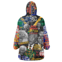 Nelson Mandela Wearable Blanket Hoodie Street Spray Art Recreating The Life Of A Great Man - Wonder Print Shop