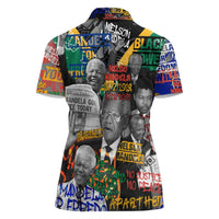 Nelson Mandela Women Polo Shirt Street Spray Art Recreating The Life Of A Great Man - Wonder Print Shop
