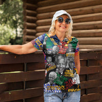 Nelson Mandela Women Polo Shirt Street Spray Art Recreating The Life Of A Great Man - Wonder Print Shop