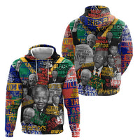 Nelson Mandela Zip Hoodie Street Spray Art Recreating The Life Of A Great Man - Wonder Print Shop