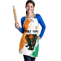 Ivory Coast Apron with Tribal Elephant and Paint Splash Design - Wonder Print Shop