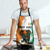Ivory Coast Apron with Tribal Elephant and Paint Splash Design - Wonder Print Shop