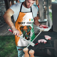 Ivory Coast Apron with Tribal Elephant and Paint Splash Design - Wonder Print Shop
