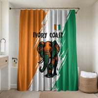 Ivory Coast Bathroom Set with Tribal Elephant and Paint Splash Design - Wonder Print Shop