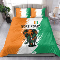 Ivory Coast Bedding Set with Tribal Elephant and Paint Splash Design - Wonder Print Shop