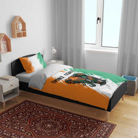 Ivory Coast Bedding Set with Tribal Elephant and Paint Splash Design - Wonder Print Shop
