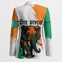 Ivory Coast Blazer with Tribal Elephant and Paint Splash Design - Wonder Print Shop