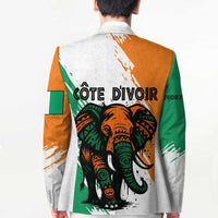 Ivory Coast Blazer with Tribal Elephant and Paint Splash Design - Wonder Print Shop