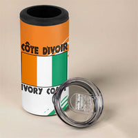 Ivory Coast 4 in 1 Can Cooler Tumbler with Tribal Elephant and Paint Splash Design - Wonder Print Shop