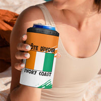 Ivory Coast 4 in 1 Can Cooler Tumbler with Tribal Elephant and Paint Splash Design - Wonder Print Shop