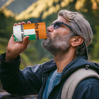 Ivory Coast 4 in 1 Can Cooler Tumbler with Tribal Elephant and Paint Splash Design - Wonder Print Shop