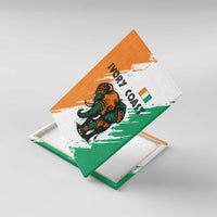 Ivory Coast Canvas Wall Art with Tribal Elephant and Paint Splash Design - Wonder Print Shop