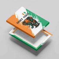 Ivory Coast Canvas Wall Art with Tribal Elephant and Paint Splash Design - Wonder Print Shop