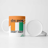 Ivory Coast Ceramic Mug with Tribal Elephant and Paint Splash Design - Wonder Print Shop
