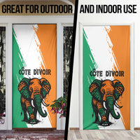 Ivory Coast Door Cover with Tribal Elephant and Paint Splash Design - Wonder Print Shop