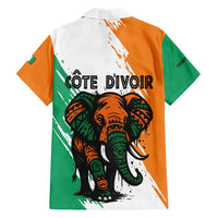 Ivory Coast Family Matching Off Shoulder Maxi Dress and Hawaiian Shirt with Tribal Elephant and Paint Splash Design - Wonder Print Shop