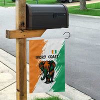 Ivory Coast Garden Flag with Tribal Elephant and Paint Splash Design - Wonder Print Shop