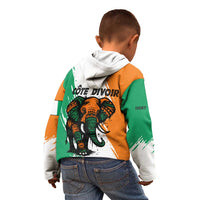 Ivory Coast Kid Hoodie with Tribal Elephant and Paint Splash Design - Wonder Print Shop