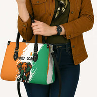 Ivory Coast Leather Bag with Tribal Elephant and Paint Splash Design - Wonder Print Shop