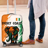 Ivory Coast Luggage Cover with Tribal Elephant and Paint Splash Design - Wonder Print Shop