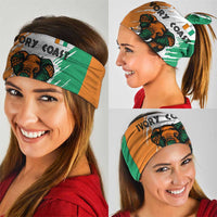 Ivory Coast Neck Gaiter with Tribal Elephant and Paint Splash Design TS04