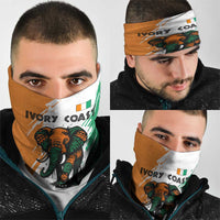 Ivory Coast Neck Gaiter with Tribal Elephant and Paint Splash Design TS04