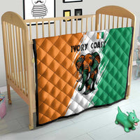 Ivory Coast Quilt with Tribal Elephant and Paint Splash Design - Wonder Print Shop