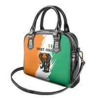 Ivory Coast Shoulder Handbag with Tribal Elephant and Paint Splash Design - Wonder Print Shop