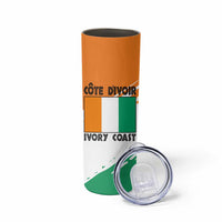 Ivory Coast Skinny Tumbler with Tribal Elephant and Paint Splash Design - Wonder Print Shop