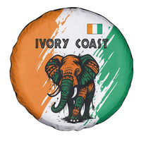 Ivory Coast Spare Tire Cover with Tribal Elephant and Paint Splash Design - Wonder Print Shop